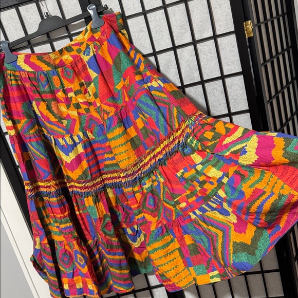 Rare Farm Rio XL summer patches beaded midi skirt - Picture 13 of 13